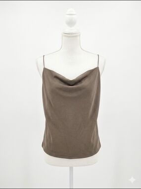 Nwt Gentle Fawn Nadine Gunmetal Women's Brown Cowl Neck Camisole Top Medium